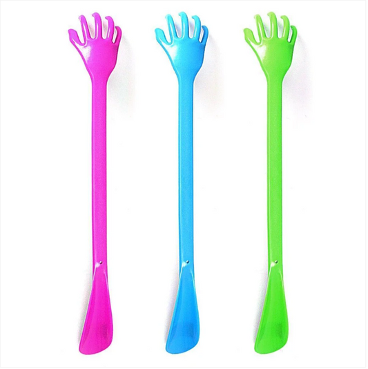 Assorted Colour Plastic Back Scratcher And Shoe Horn 50cm Home