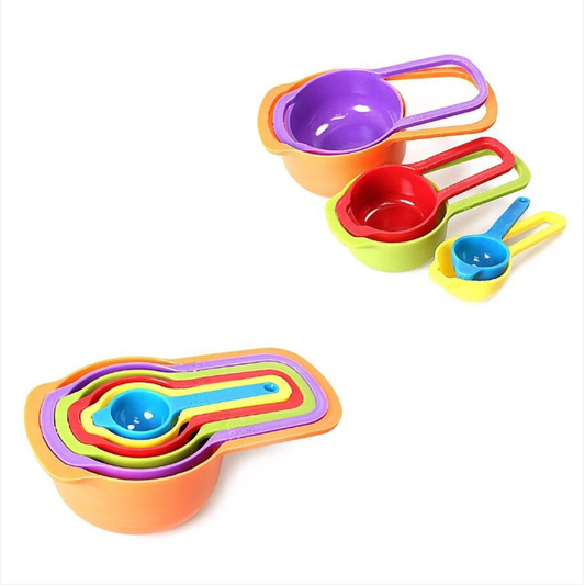 Measuring Cups Plastic Multicolor (5Pc)