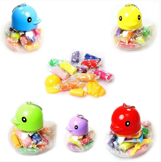 Assorted Colour Playdough In A Duck For Children