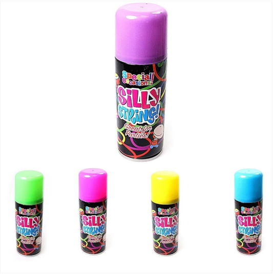 Assorted Colours Silly String For Special Occasions Parties