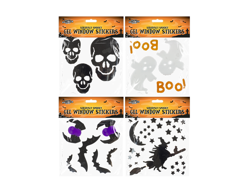 Assorted Halloween Gel Window Stickers