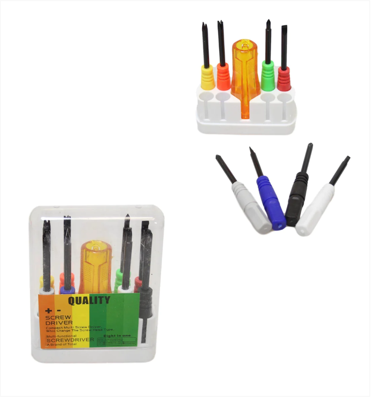 Assorted Precision Screwdriver Set Indoor Outdoor Builders DIY Screw Set 8 Pack