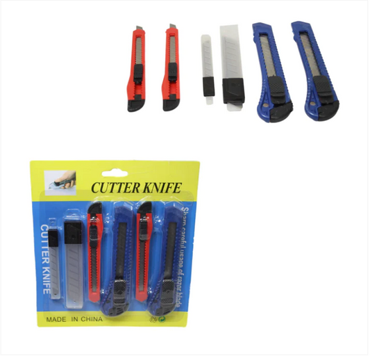 Assorted Sizes Knife Cutter Set With Blades Indoor DIY Builders Knife Set 6 Pack