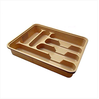 Assorted coloured multi purpose use large cutlery tray Approx 38.5cm x 30.5cm