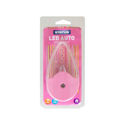 Auto Night Light - LED - Light Pink - 1 pk - in a Clam Shell