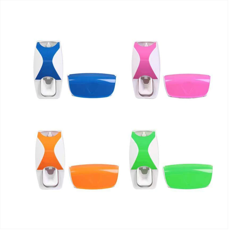 Automatic Hands Free Toothpaste Squeezing Device & Toothbrush Holder Set