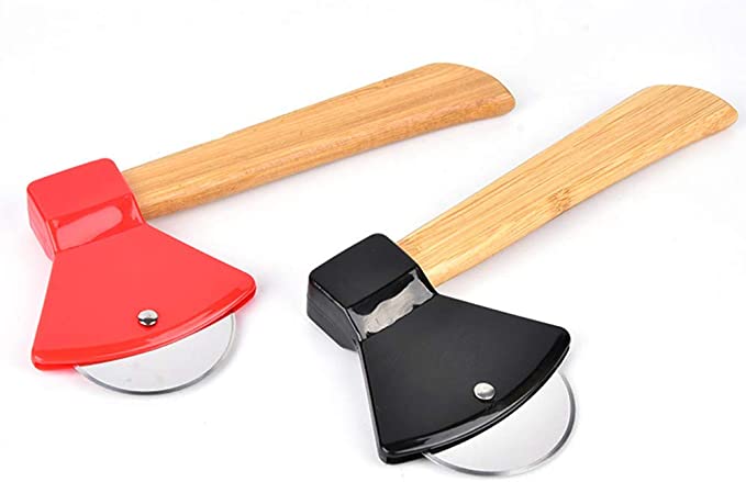 Axe Shaped Pizza Cutter Wheel 20.5 x 10 cm Assorted Colours