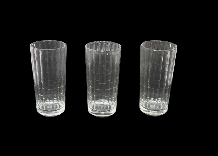Azur Tumbler Drinking Glass Façade Design 9oz Pack of 3