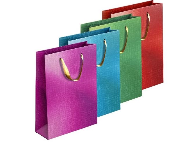 Embossed Metallic Giftbag Large, 26x36x10cm
