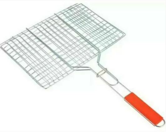 BBQ Barbeque Mesh Net Grid Basket Outdoor Cooking Roast Tool Grilling Meat Fish 22cm x 28cm
