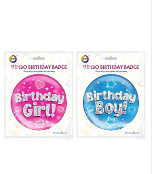 Jumbo Birthday Badge