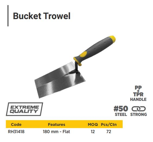 BUCKET TROWEL 180MM