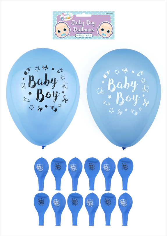 'Baby Boy' Party birth Celebration Balloons Blue 23 cm