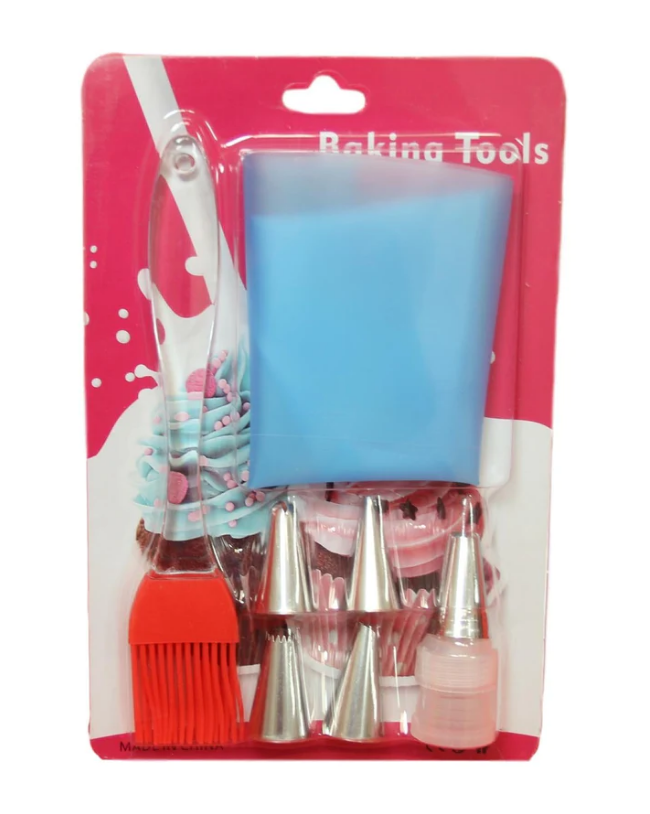 Baking Kit Set Home Baking Tools 5 Nozzle Head Icing Bag Glazing Brush