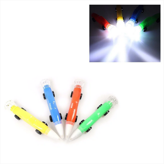 Ballpoint Pen with Led Torch Assorted Colours
