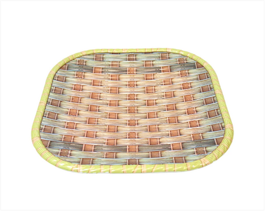 Bamboo Style Serving Tray Kitchen Food Tray Plastic Designed Tray 30cm x 30cm