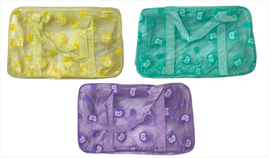 Bathroom Make-up Toiletry Travel Bag with Handles Frosted Apple Print 28 x 17 x 6.5 cm Assorted Colours