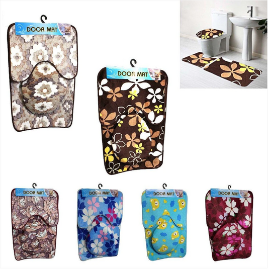 Bathroom Mat With Toilet Seat Cover Pedestal Mat