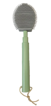 Bathroom Plastic Retractable Silicone Toilet Brush 47 cm