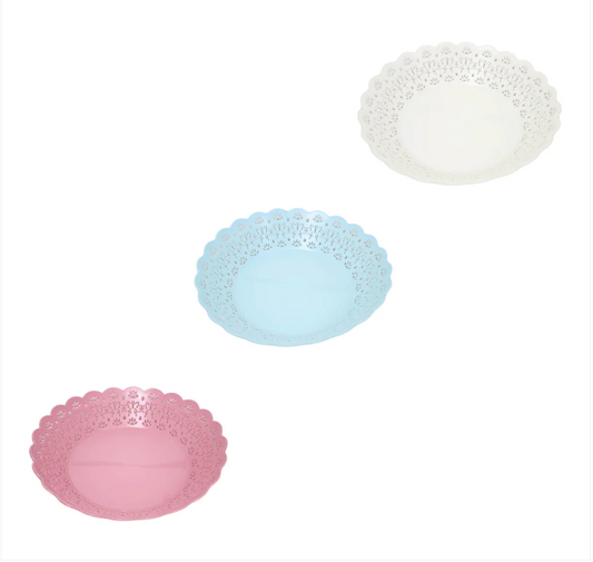 Beautiful Flower Cut Plastic Serving Bowls 3 Colours Quantity 1 Serving Bowl 25cm