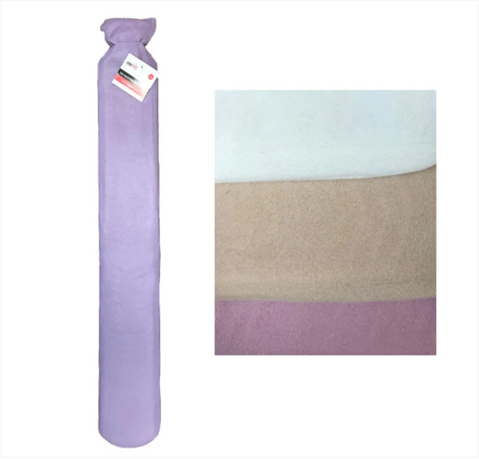 BestHouse Extra Long Hot Water Bottle with Fleece Cover 75 x 11.5 cm Assorted Colours