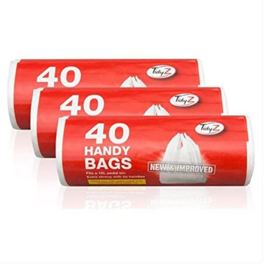Bin Bags with Tie Handles 45 x 57.5 cm Pack of 40