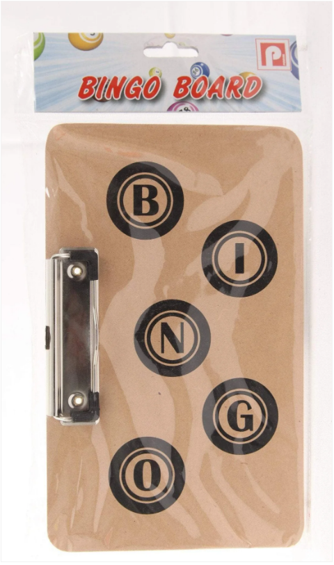 Bingo Board Childrens Paper Board Clip Bingo Style