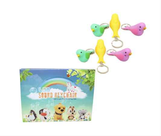 Bird Keyring Noise Making Childrens Fun Toy Keyring Random Colour Sent 5cm