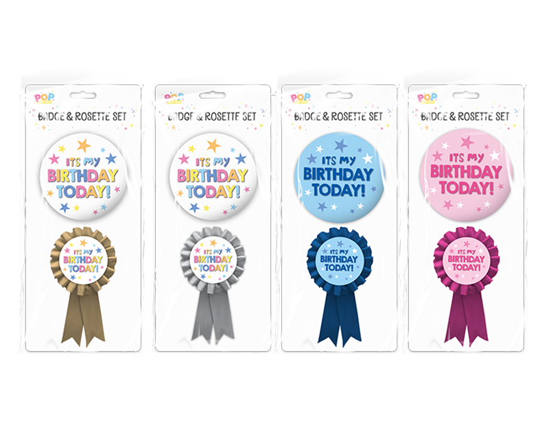 Birthday Party Badge Set - 2 Piece