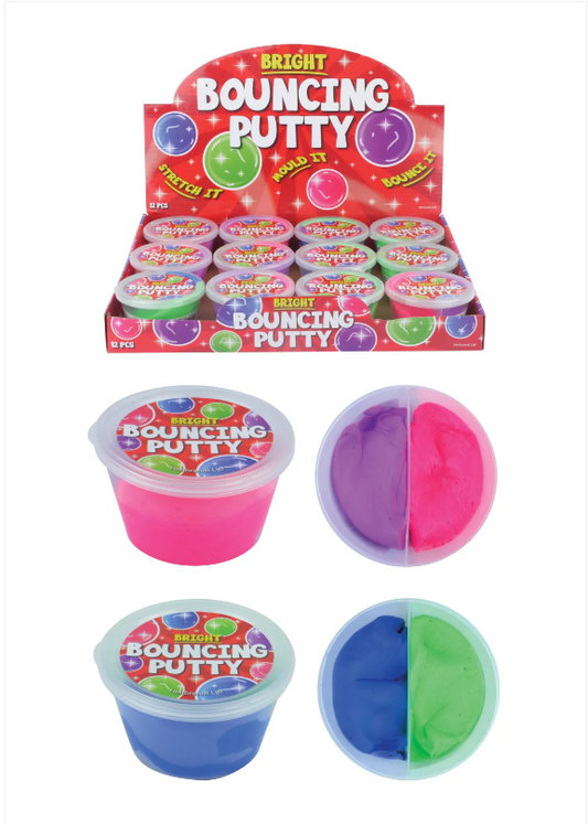 Bouncing Putty Children Fun Stretchy 2 Tone Tub Bounce It Putty 7cm x 4cm
