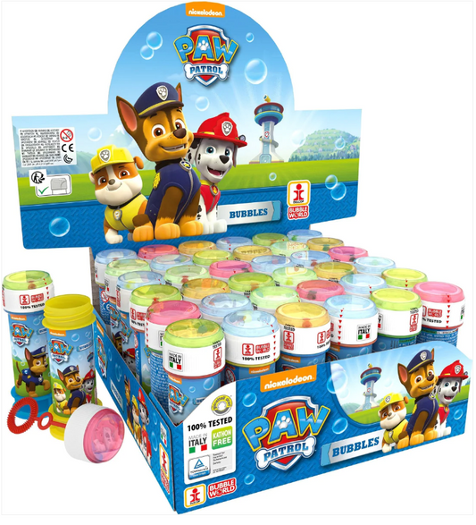 Boys Girls Paw Patrol Tubs Blowing Bubbles Indoor Outdoor Fun 60ml