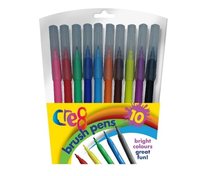 Brush Pens, 10 Colours