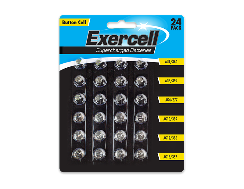 Button Cell Batteries - 24 Pack