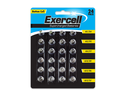 Button Cell Batteries - 24 Pack