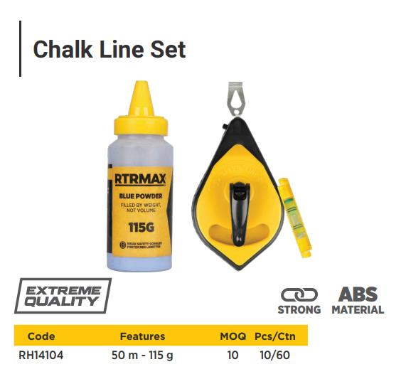 CHALKLINE REEL W/115G POWDER 30M WITH LEVEL