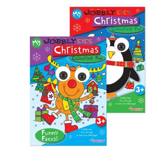 Christmas Wobbly Eyes Colouring Pad