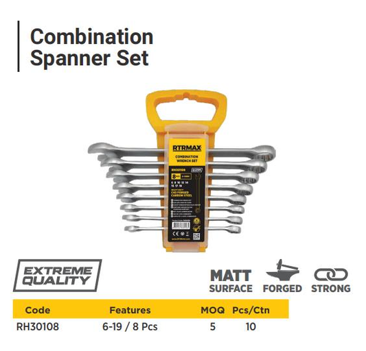 COMBINATION SPANNER SET 8 PCS