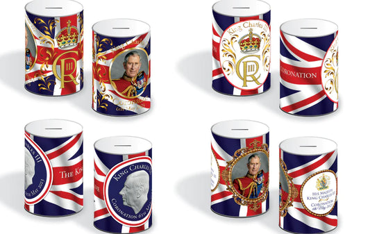 Coronation King Charles III Money Tin Small 100 x 150 mm (24 Pcs)