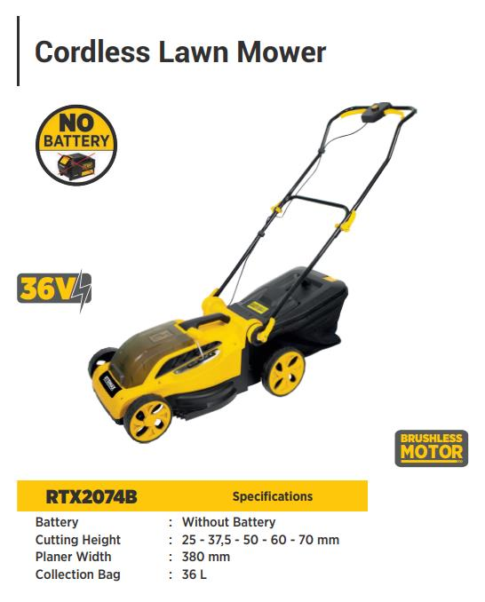 CORDLESS LAWNMOWER 36 V * WITHOUT BATTERY