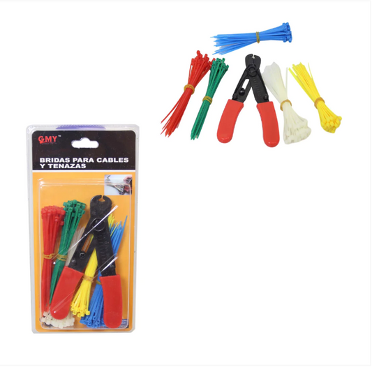 Cable Tie Set With Cutter Assorted Colour And Sizes Set Builders DIY Kit