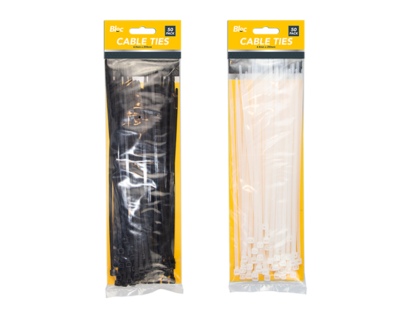 Cable Ties 4.7mm x 250mm - 50 Pack