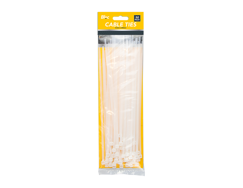 Cable Ties 4.7mm x 250mm - 50 Pack