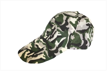 Camouflage Army Print Baseball Cap One Size Assorted Colours
