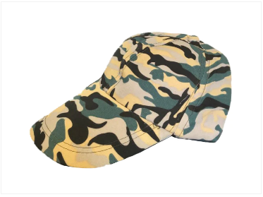 Camouflage Army Print Baseball Cap One Size Assorted Colours