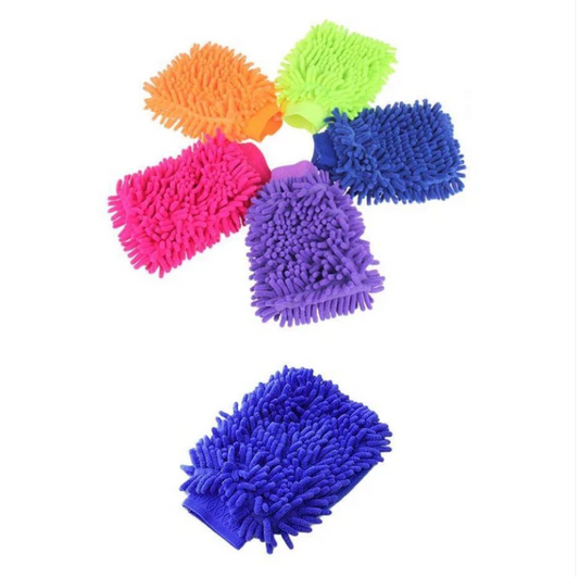 Car Valeting Polishing Cleaning Microfiber Washing Mitt Glove Cloth Noodle 22cm