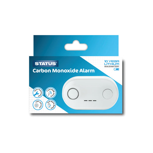 Carbon Monoxide Alarm 10 Year Sealed Battery - White - in hanging box -1 pk -