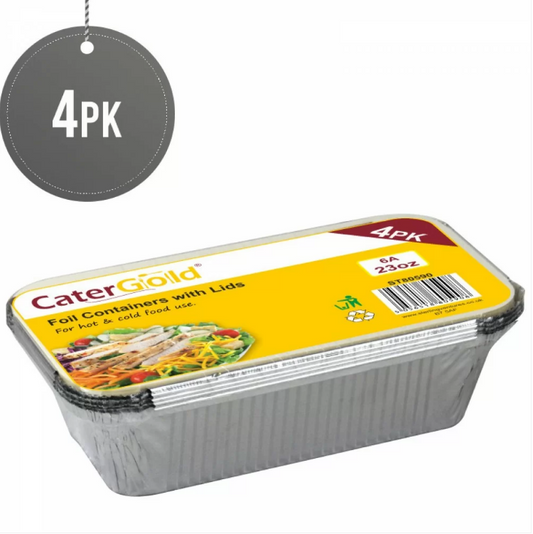 CaterGold Aluminium Foil Food Containers 23oz Pack of 4