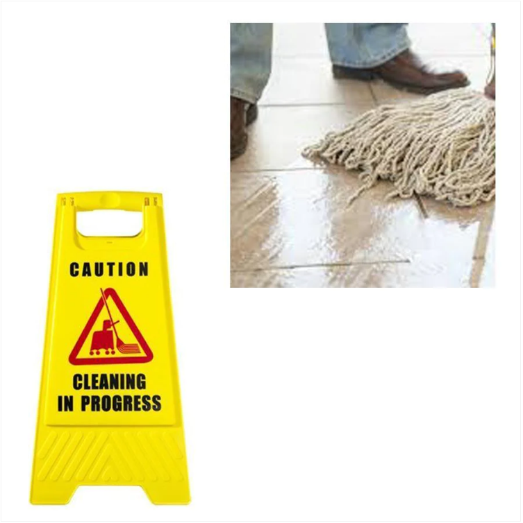 Caution Sign Cleaning In Progress Yellow Warning Hazard Safety Sign