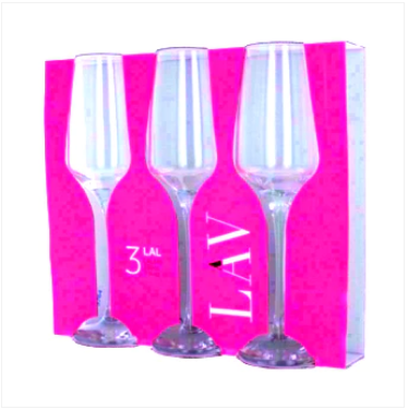 Champagne Flute Glasses 230cc Pack of 3