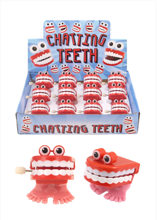 Chatting Teeth Childrens Fun Playing Toy Chattering Teeth Toy Clockwork 4cm x 1